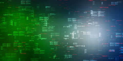 2d illustration Abstract futuristic electronic circuit technology background