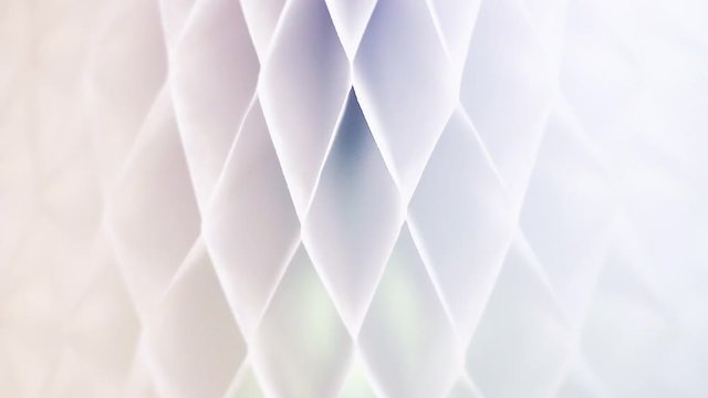 White Paper Honeycomb Diamond Origami