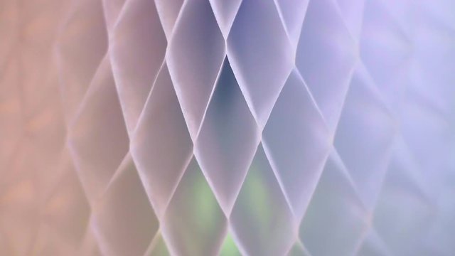 White Paper Honeycomb Diamond Origami