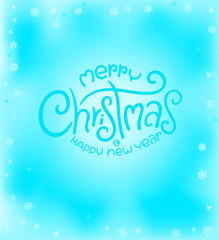Merry Christmas and Happy new year greeting card. Freeze effect vector concept