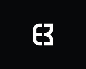 Fototapeta premium Creative and Minimalist Letter EB Logo Design Icon, Editable in Vector Format in Black and White Color 