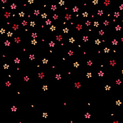 Fototapeta na wymiar 手描き水彩　小花のグラデーション背景(パターンスウォッチ登録済)