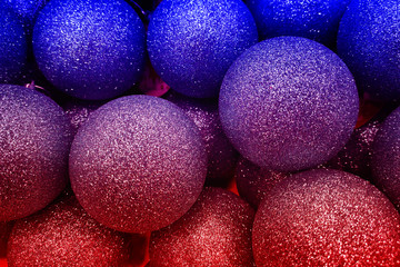 Christmas balls. Beautiful holiday background