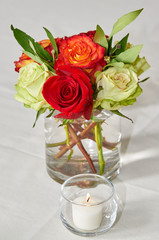 bouquet of roses in vase