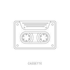 Audio Cassette flat Vector illustration