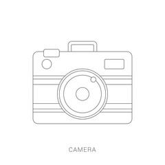 Camera icon in trendy flat style.