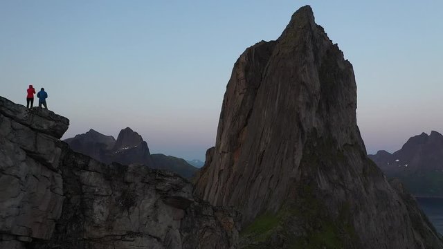Segla Peak at sunset in Senja, Norway