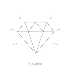 Diamond jewel gem flat icon for apps and websites