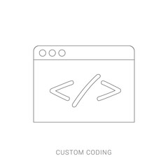 Custom coding icon 