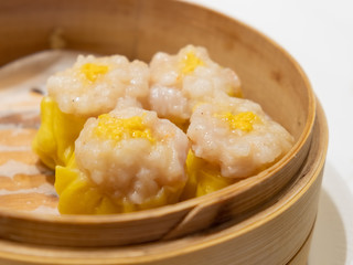 Shrimp Shu Mai in dim sum restaurant