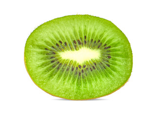 Fototapeta na wymiar Half ripe kiwi fruit on white background