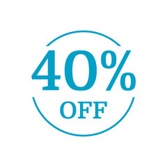 40% off Sale Creative Design 40 percent Discount Marketing Promotional Poster Banner Vector Template