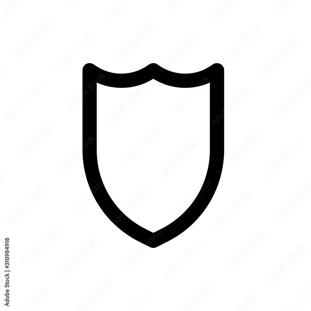 Wall mural shield icon - vector, sign and symbol for design, presentation, website or apps elements.
