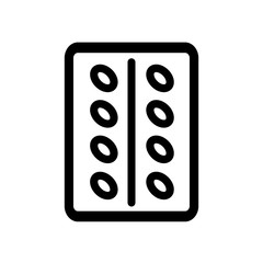 Pack of pills. Flat icon with beige shade. Pharmacy and medicine vector illustration