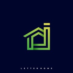 Letter Home Illustration Vector Template