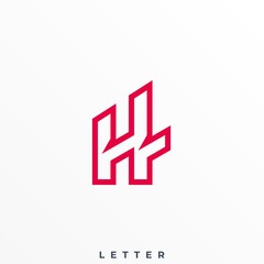 Obraz premium Abstract Letter Illustration Vector Template