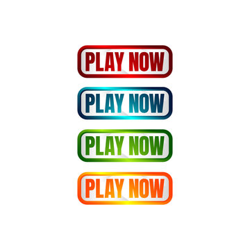 Premium Vector  Play now buttons