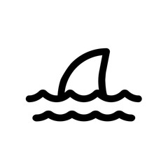 sharkfins icon vector design line style