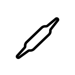 Bone icon. Lined vector illustration. Isolated image on white background.Bone icon. Lined vector illustration. Isolated image on white background.