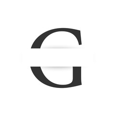 vector paper cut initial letter g logo design template