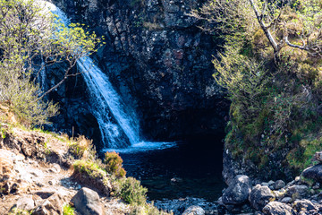 Fototapeta na wymiar fairy pools isle of skye waterfall