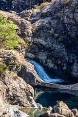 isle of skye fairy pools waterfall rocks