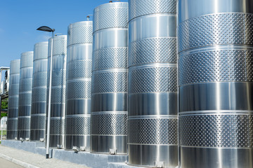 vine tanks in industry factory