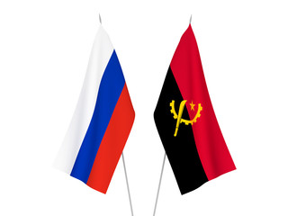 Russia and Angola flags
