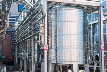 vine tanks in industry factory