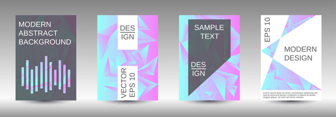 A set of modern abstract covers.