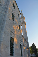 Fototapeta na wymiar The 16th century Suleymaniye mosque, the largest Ottoman mosque in Istanbul, Turkey