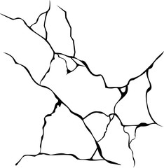 cracked wall vector illustration
