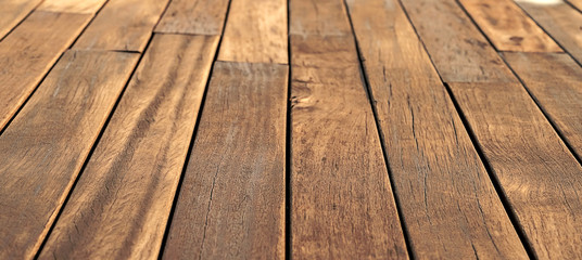 close up Perspective Wood plank or dock with grain macro photography texture background