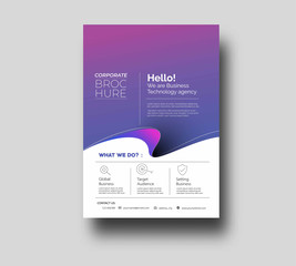 Flyer & Poster Cover Design in A4 Size Template Illustration.