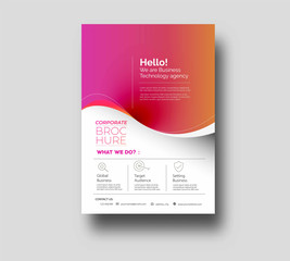 Flyer & Poster Cover Design in A4 Size Template Illustration.