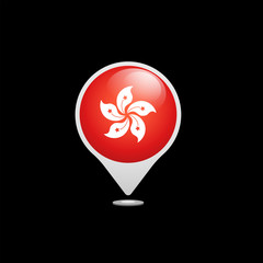 Vector of Hong Kong flag pointer.