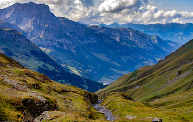landscape in the alps