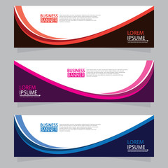 Vector abstract design web banner template. Web Design Elements - Header Design. Abstract geometric web banner template on grey background.Modern banner.