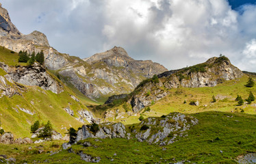 landscape in the alps