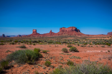 Fototapeta na wymiar Panoramic view in the Valley Drive Monument Valley