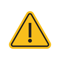 Danger or hazard yellow symbol. Danger alert.