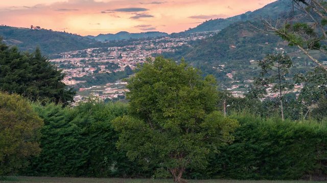 Time-lapse at Bocono mountains during a sunset, Trujillo State. Venezuela