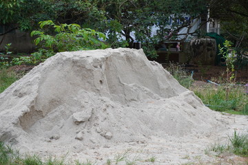 sand pile for construction and nature background.