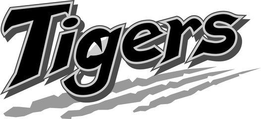 Tigers Team Logo Text Illustration
