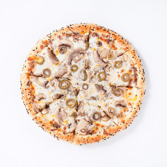 Pizza delicious and tasty top view