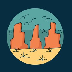 simple logo badge nature design, for t-shirt prints, patches, emblems, posters, badges and labels and other uses