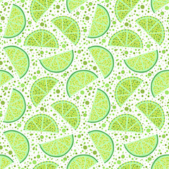  Fruit background. Lime slices pattern.