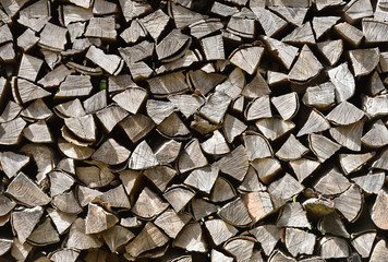 Texture of sawn wood for a fire or fireplace. Texture of lumber close up