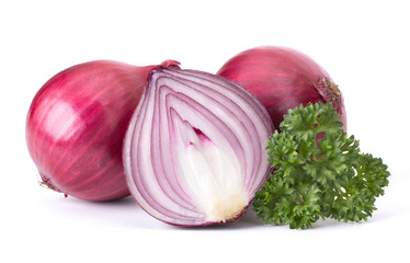 Red Onion Isolated On White Background