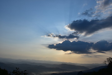 Morning clouds and sky
